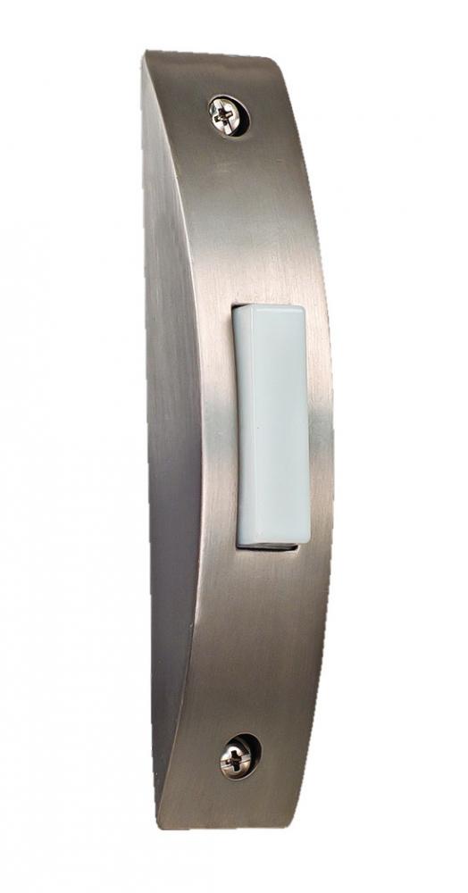 Surface Mount Contemporary LED Push Button in Brushed Nickel