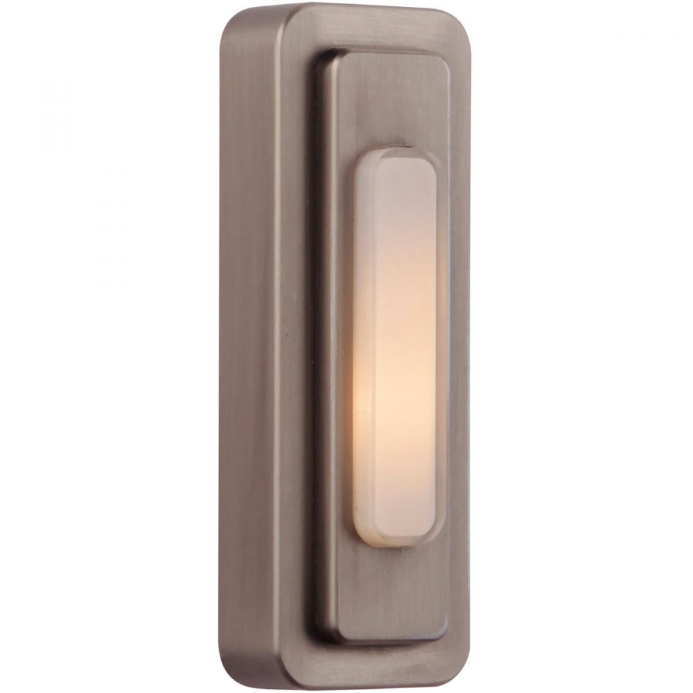 Surface Mount LED Lighted Push Button, Tiered in Antique Pewter