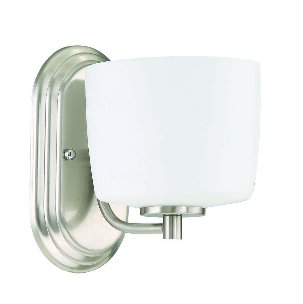 Clarendon 1 Light Wall Sconce in Brushed Polished Nickel