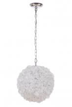  48491-CH - Roxx 1 Light Large Pendant in Chrome w/Quartz Crystals