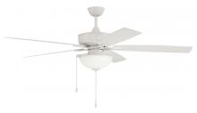 Craftmade OS211W5 - 60" Outdoor Super Pro 211 in White w/ Painted Nickel Blades