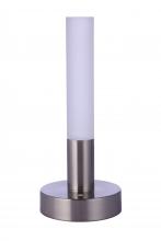 Craftmade 86281R-LED - Indoor Rechargeable Dimmable LED Cylinder Portable Lamp in Brushed Polished Nickel