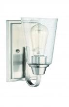 Craftmade 41901-BNK-CS - Grace 1 Light Wall Sconce in Brushed Polished Nickel (Clear Seeded Glass)