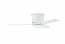 Craftmade CLE44W3 - Cole 44" 3-Blade Indoor/Outdoor (Damp) Ceiling Fan in White w/ White/Washed Oak Blades