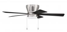 Craftmade MER52BNK5 - Merit 52" 5-Blade Ceiling Fan in Brushed Polished Nickel w/ Black Walnut/Grey Walnut Blades