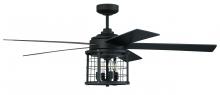 Craftmade NIC56ESP5 - Nicolas 56" 5-Blade Ceiling Fan in Espresso w/ Espresso/Mesquite Blades; Integrated Light Kit