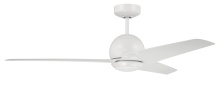Craftmade NTE52W3 - 52" Nate in White Finish, White Blades, Light kit included (Optional), WiFi Control