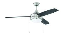 Craftmade PHA52BNK3-BNGW - Phaze 3 52" 3-Blade Ceiling Fan in Brushed Polished Nickel w/ Brushed Nickel/Greywood Textured