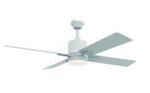 Craftmade TEA52W4 - Teana 52" 4-Blade Ceiling Fan in White w/ White Blades; Light Kit Included (optional)