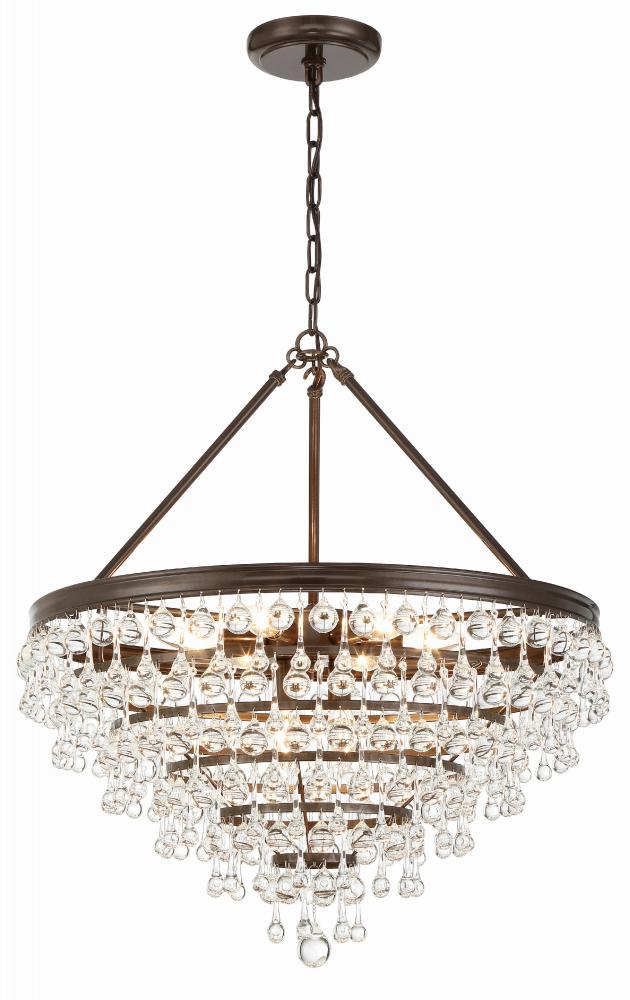 Calypso 8 Light Crystal Teardrop Vibrant Bronze Chandelier