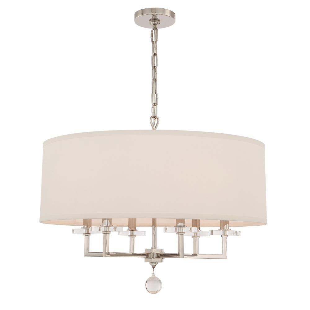 Paxton 6 Light Polished Nickel Chandelier