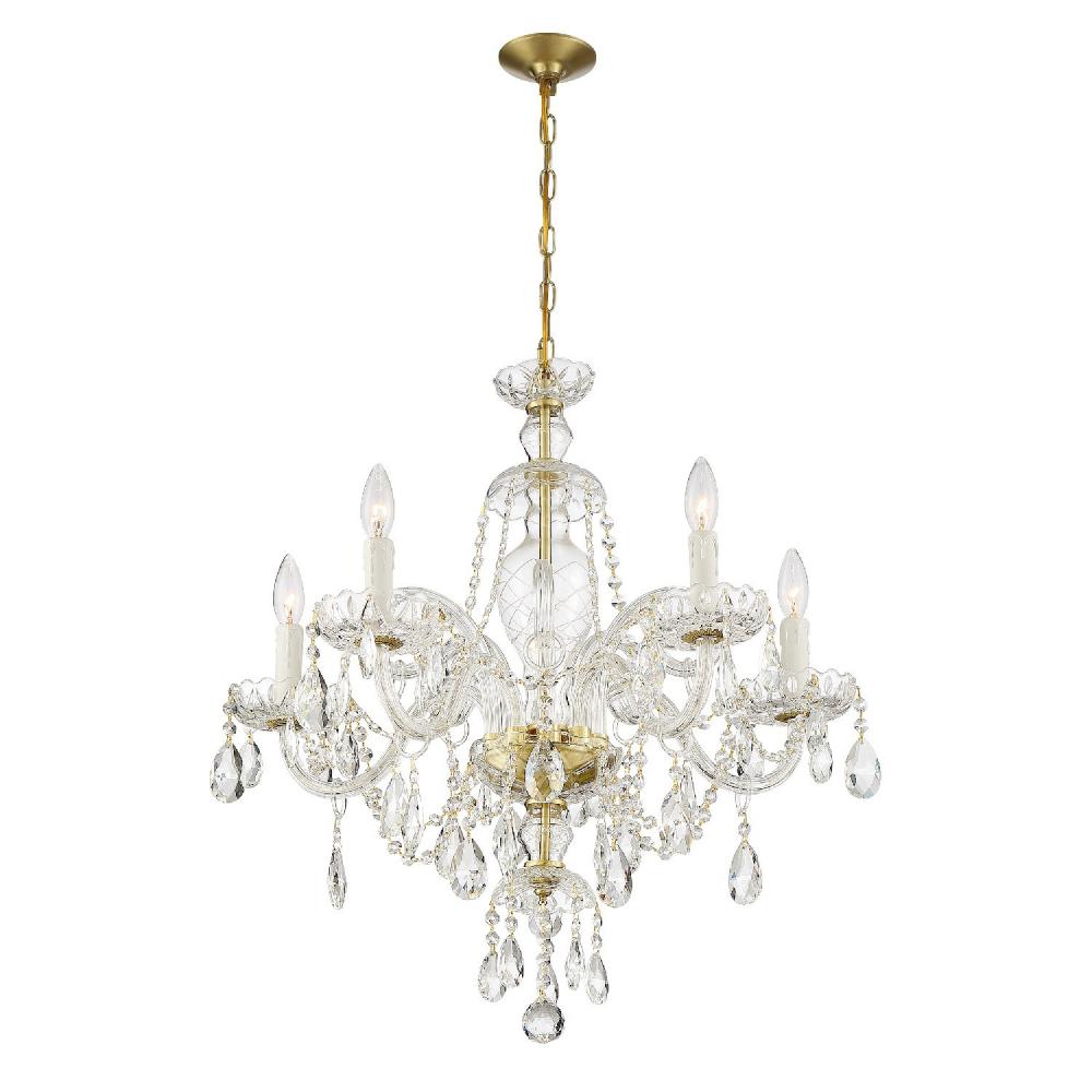 Candace 5 Light Polished Brass Chandelier