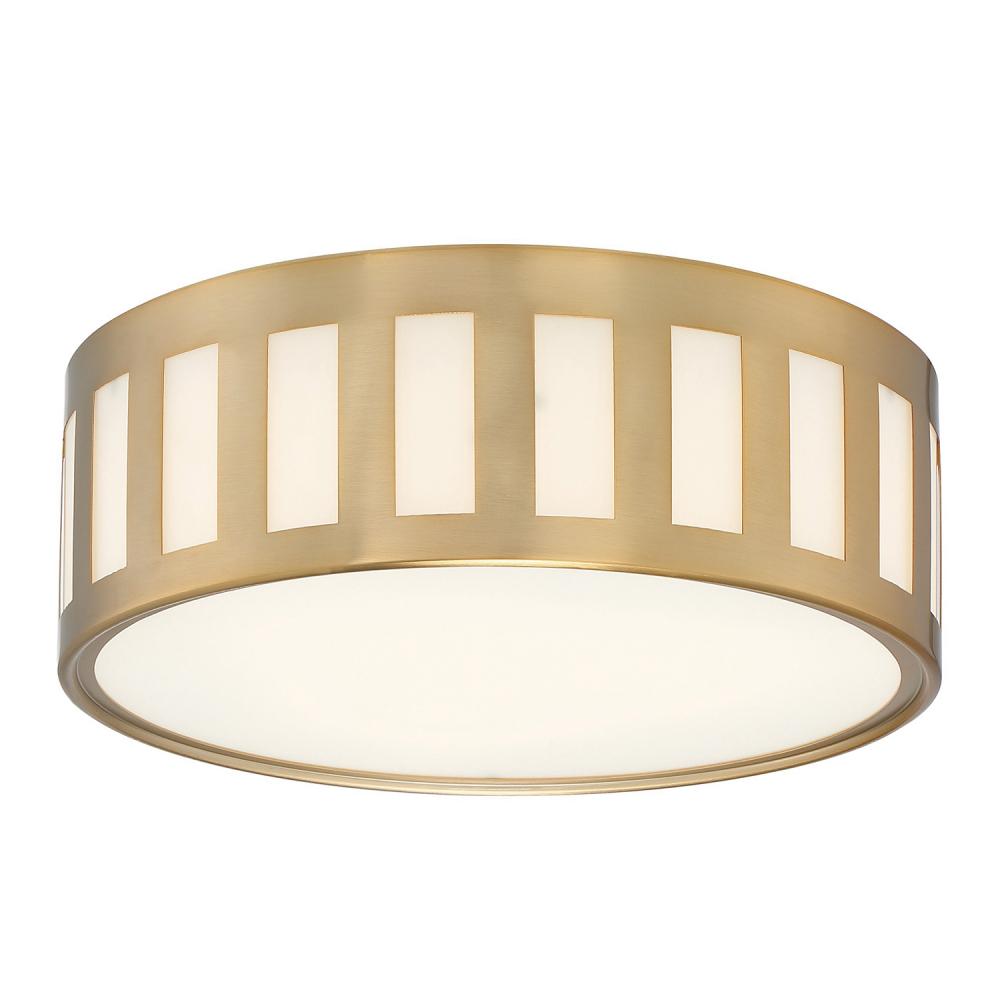 Kendal 3 Light Vibrant Gold Flush Mount