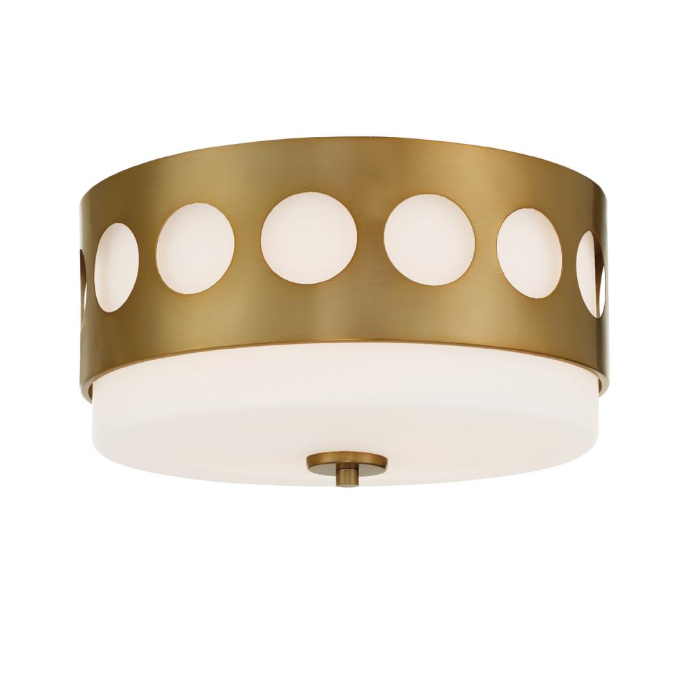 Kirby 2 Light Vibrant Gold Flush Mount