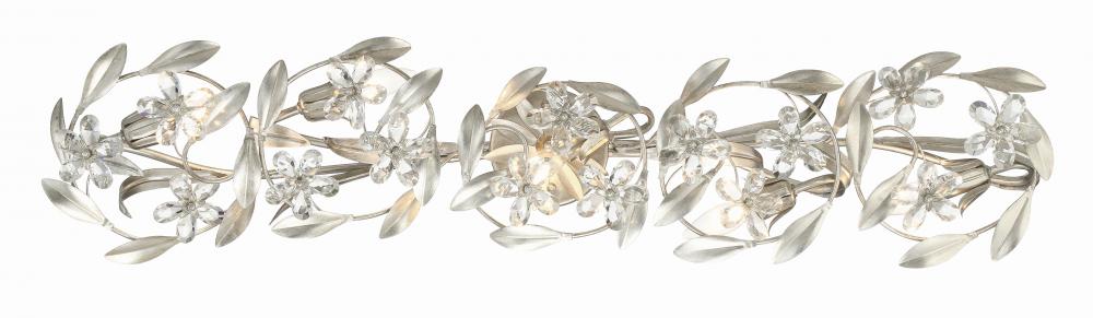 Marselle 5 Light Antique Silver Sconce