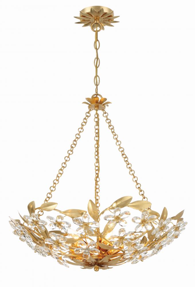 Marselle 6 Light Antique Gold Chandelier