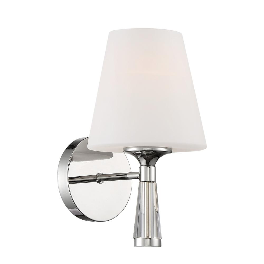 Ramsey 1 Light Polished Nickel Sconce