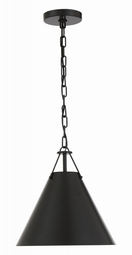 Xavier 1 Light Matte Black Mini Pendant