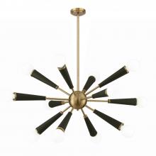  3812-AG - Zodiac 12 Light Aged Brass Chandelier