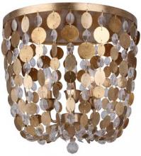  563-GA - Crystorama Bella 3 Light Antique Gold Flush Mount