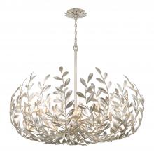  569-SA - Broche 12 Light Antique Silver Chandelier