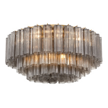 Crystorama ADD-331-AG-SM - Addis 16 Light Aged Brass Flush Mount