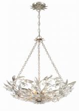 Crystorama MSL-306-SA - Marselle 6 Light Antique Silver Chandelier