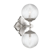 Crystorama ORY-1002-PN-CL - Orly 7.5'' Polished Nickel Sconce