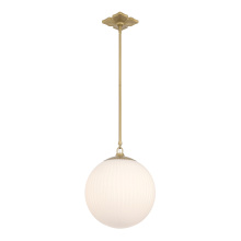 Crystorama ORY-1007-AG-WH - Orly 14'' Aged Brass Pendant