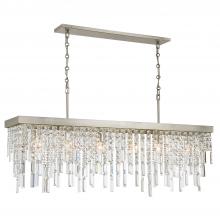  WIN-217-SA-CL-MWP - Winfield 6 Light Antique Silver Linear Chandelier