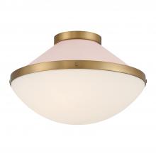  XAN-8002-VG-BH - Xander 2 Light Vibrant Gold + Blush Flush Mount