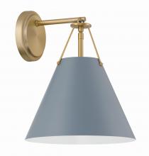  XAV-B8311-VG-BL - Xavier 1 Light Vibrant Gold + Blue Sconce