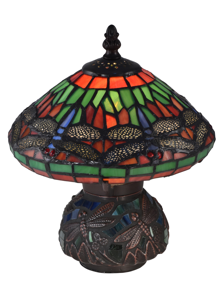 Red Dragonfly Tiffany Accent Table Lamp
