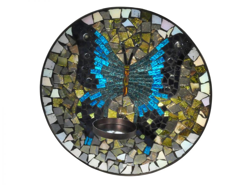 Butterfly Mosaic Candle Holder