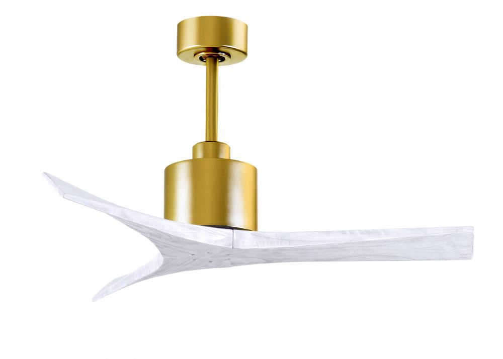 Mollywood 6-speed contemporary ceiling fan in Brushed Brass finish with 42” solid matte white wo