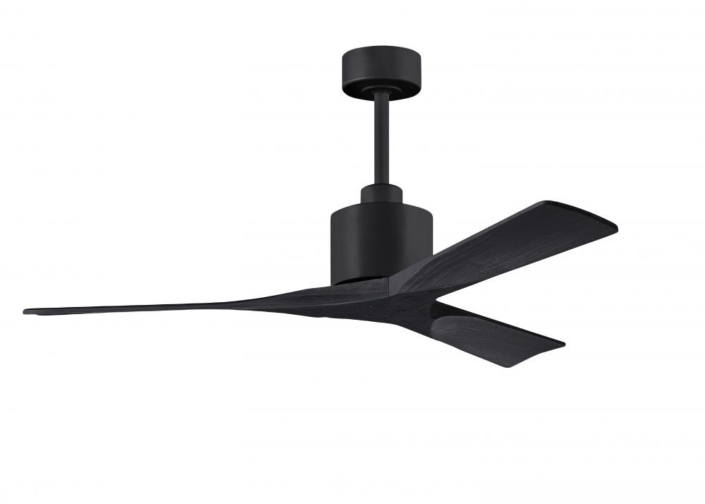 Nan 6-speed ceiling fan in Matte Black finish with 52” solid matte black wood blades