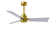 Matthews Fan Company AK-BRBR-BN-42 - Alessandra 3-blade transitional ceiling fan in a brushed brass finish with brushed nickel blades.