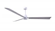  AK-MWH-BW-72 - Alessandra 3-blade transitional ceiling fan in matte white finish with Barn Wood blades. Optimized