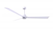  AK-MWH-MWH-72 - Alessandra 3-blade transitional ceiling fan in matte white finish with matte white blades. Optimiz