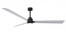  AKLK-BK-BN-72 - Alessandra 3-blade transitional ceiling fan in matte black finish with brushed nickel blades. Opti