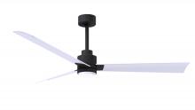  AKLK-BK-MWH-56 - Alessandra a transitional 3-blade ceiling fan in matte black finish with matte white blades. Optim