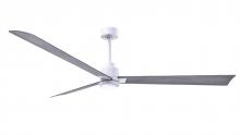  AKLK-MWH-BW-72 - Alessandra 3-blade transitional ceiling fan in matte white finish with Barn Wood blades. Optimized