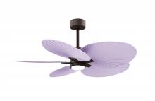  AKTPLK-TB-LI - Alessandra Tropical 5-blade ceiling fan in Textured Bronze and Lilac blades.