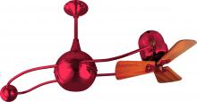 Matthews Fan Company B2K-RED-WD - Brisa 360° counterweight rotational ceiling fan in Rubi (Red) finish with solid sustainable mahog