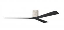  IR3H-BW-BK-72 - Irene-3H three-blade flush mount paddle fan in Barn Wood finish with 72” solid matte black wood