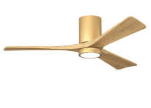 Matthews Fan Company IR3HLK-TB-LM-52 - Irene-3HLK-52" Three Blade Flush Mount Paddle Fan-5CCT Integrated LED -B Textured Bronze Finish