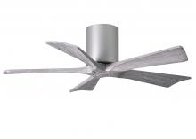 Matthews Fan Company IR5H-BN-BW-42 - Irene-5H five-blade flush mount paddle fan in Brushed Nickel finish with 42” solid barn wood ton