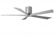 Matthews Fan Company IR5H-BN-BW-60 - Irene-5H five-blade flush mount paddle fan in Brushed Nickel finish with 60” solid barn wood ton