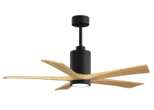 Matthews Fan Company PA5-BK-LM-52 - Patricia-5 - 52" Five Blade Ceiling Fan - 5CCT Integrated LED - Matte Black Finish