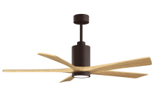 Matthews Fan Company PA5-TB-LM-60 - Patricia-5 - 60" Five Blade Ceiling Fan - 5CCT Integrated LED - Textured Bronze Finish